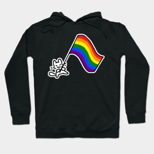 pride flag kitty Hoodie